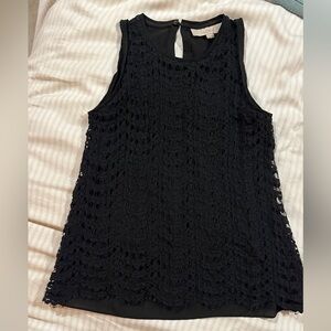 Anne Taylor LOFT - Black Crochet Shell Camisole - XSP